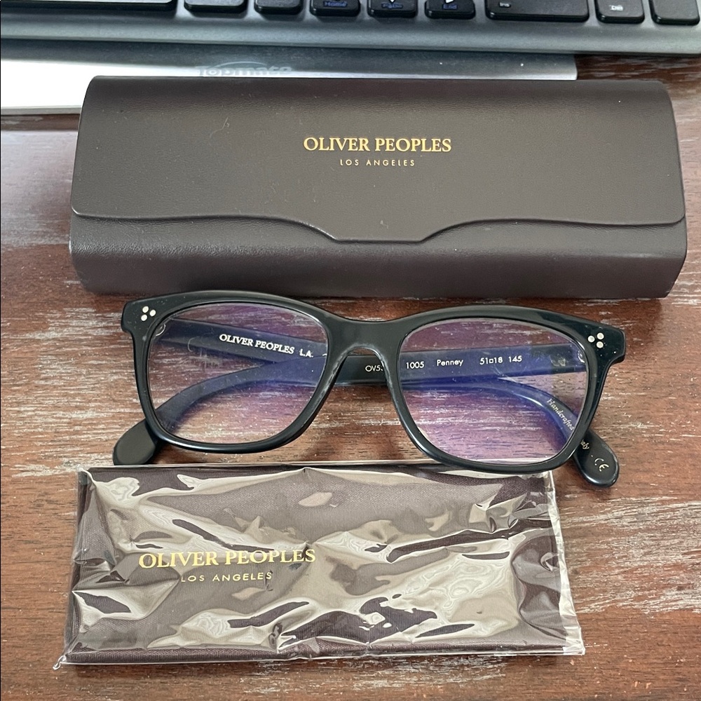 Oliver Peoples OV5375U 1005 Penney Black Frame Glasses with logo case and cloth